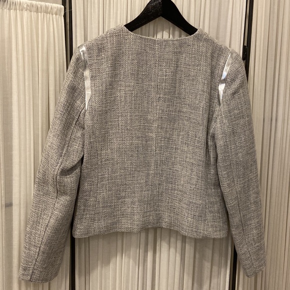 EUC Armani Exchange Cropped Knit Moto Jacket - Size Medium - Picture 2 of 4